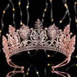 Rose Gold Tiara for Women’s Pageants and Weddings