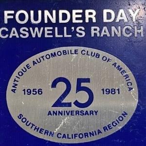 1981 Caswell's Ranch Antique Car Show Plaque