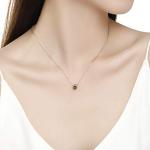 Small November Birthstone Sterling Silver Pendant Necklace