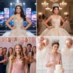 Rose Gold Tiara for Women’s Pageants and Weddings