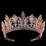 Rose Gold Tiara for Women’s Pageants and Weddings