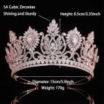 Rose Gold Tiara for Women’s Pageants and Weddings