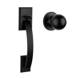 Matte Black Front Door Handle Kit
