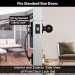 Matte Black Front Door Handle Kit