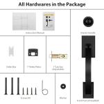 Matte Black Front Door Handle Kit