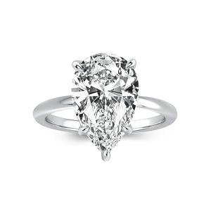 Pzokooi Elongated Pear Shaped Engagement Ring