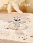 Pzokooi Elongated Pear Shaped Engagement Ring