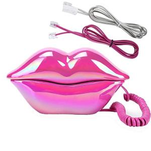 Lip-Shaped Electroplating Phone for Home Decor