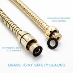 Kink-Free Stainless Steel Shower Hose - 80 in Gold