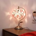 Rose Lily Tiffany Style Stained Glass Table Lamp