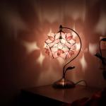 Rose Lily Tiffany Style Stained Glass Table Lamp