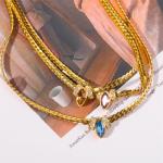 Multi-Layered 18K Gold Electroplated Zircon Necklace