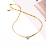 Multi-Layered 18K Gold Electroplated Zircon Necklace