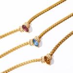 Multi-Layered 18K Gold Electroplated Zircon Necklace