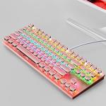 87-Key Luminous Pink Mechanical Gaming Keyboard