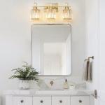 Modern 3-Light Gold Bathroom Vanity Light Fixture