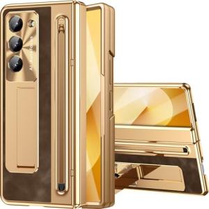 NINKI Gold Leather Case for Galaxy Z Fold 6