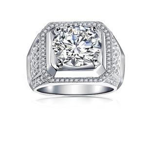 Men's 5 Carat Moissanite Diamond Ring Size 11.5