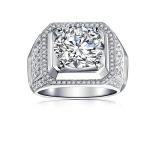 Men's 5 Carat Moissanite Diamond Ring Size 11.5