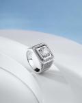 Men's 5 Carat Moissanite Diamond Ring Size 11.5