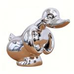 3D Angry Duck Hood Ornament - Chromed Metal Decor