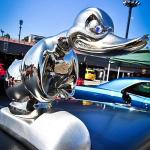 3D Angry Duck Hood Ornament - Chromed Metal Decor
