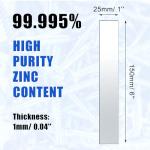 Yaocom 10 Pack Pure Zinc Anode Sheets