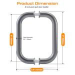 Electroplating Shower Door Handle - C-Shaped 8