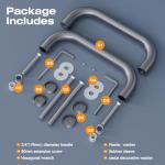 Electroplating Shower Door Handle - C-Shaped 8