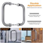 Electroplating Shower Door Handle - C-Shaped 8