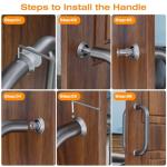 Electroplating Shower Door Handle - C-Shaped 8