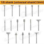 50pcs Diamond Coated Rotary Jewelry Drill Bits
