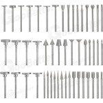 50pcs Diamond Coated Rotary Jewelry Drill Bits