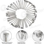 50pcs Diamond Coated Rotary Jewelry Drill Bits