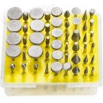 50pcs Diamond Coated Rotary Jewelry Drill Bits