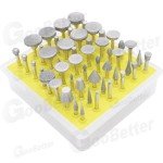 50pcs Diamond Coated Rotary Jewelry Drill Bits