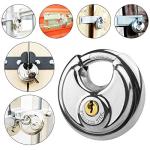 Heavy Duty Stainless Steel Disc Padlock - 2 Pack