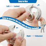 HOX Stainless Steel Keyed Disc Padlock 6-Pack