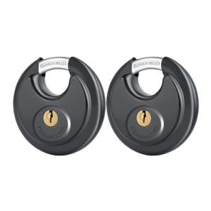 DAYGOS Waterproof Keyed Stainless Steel Padlocks, 2 Pack