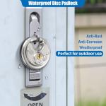 HOX Stainless Steel Keyed Disc Padlock 6-Pack