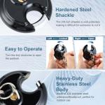 DAYGOS Waterproof Keyed Stainless Steel Padlocks, 2 Pack