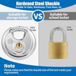 HOX Keyed Disc Padlock Set, Heavy Duty 2-Pack