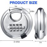 10 Pack Stainless Steel 4-Digit Combination Locks