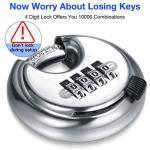 10 Pack Stainless Steel 4-Digit Combination Locks