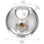 STARVAST Heavy Duty Stainless Steel Disc Locks - 2 Pack