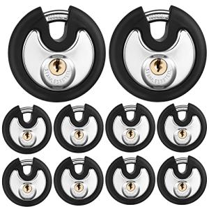 Chumia 10 Pack Stainless Steel Keyed Alike Padlocks