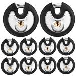 Chumia 10 Pack Stainless Steel Keyed Alike Padlocks