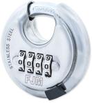 FJM Security 4-Dial Unpickable Disc Padlock 4-Pack