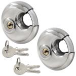 Waziaqoc 2-Pack Waterproof Stainless Steel Padlocks