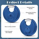 Shimeyao Keyed Alike Discus Padlocks, 10 Pack